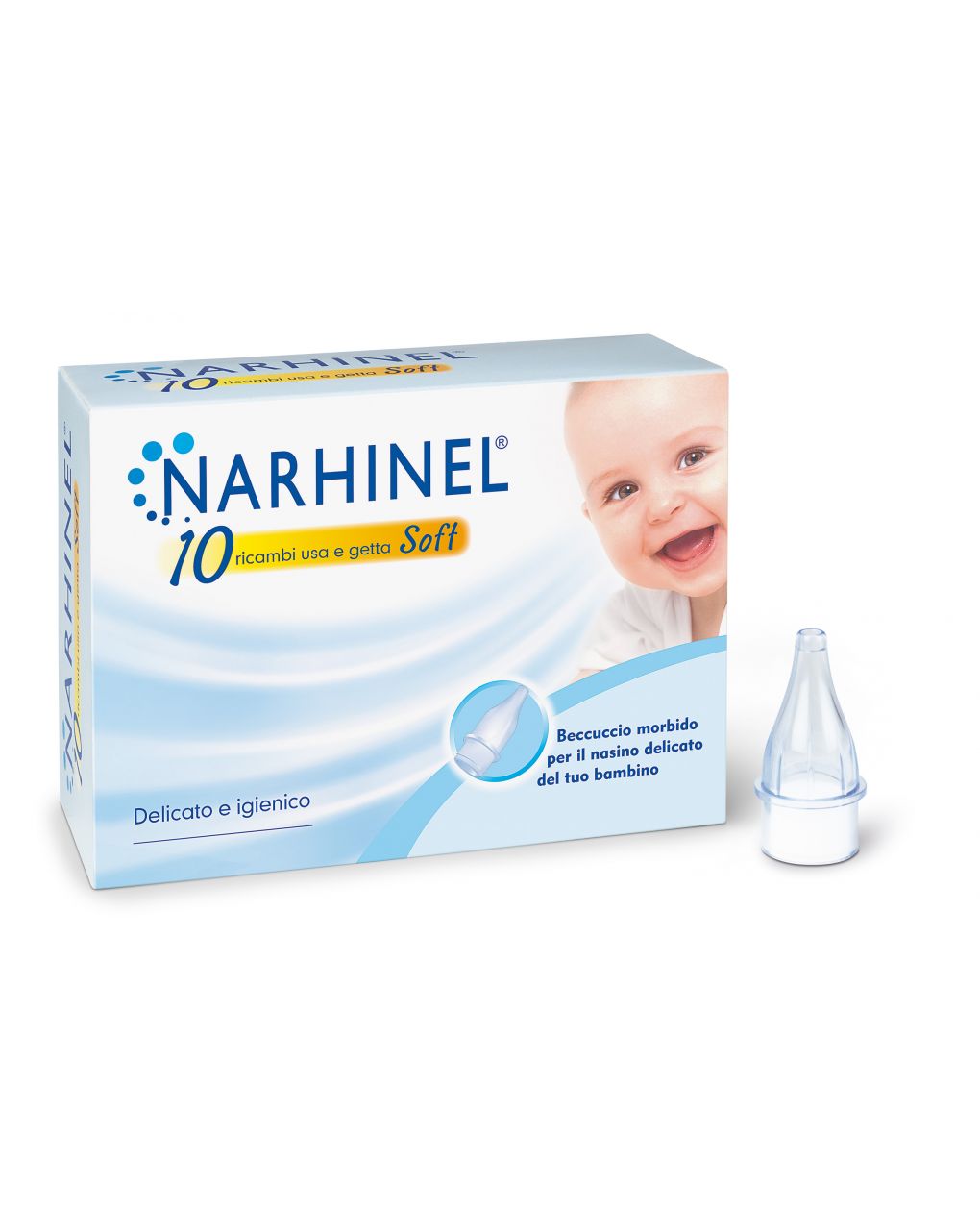 Narhinel - 10 ricambi per aspiratore nasale soft