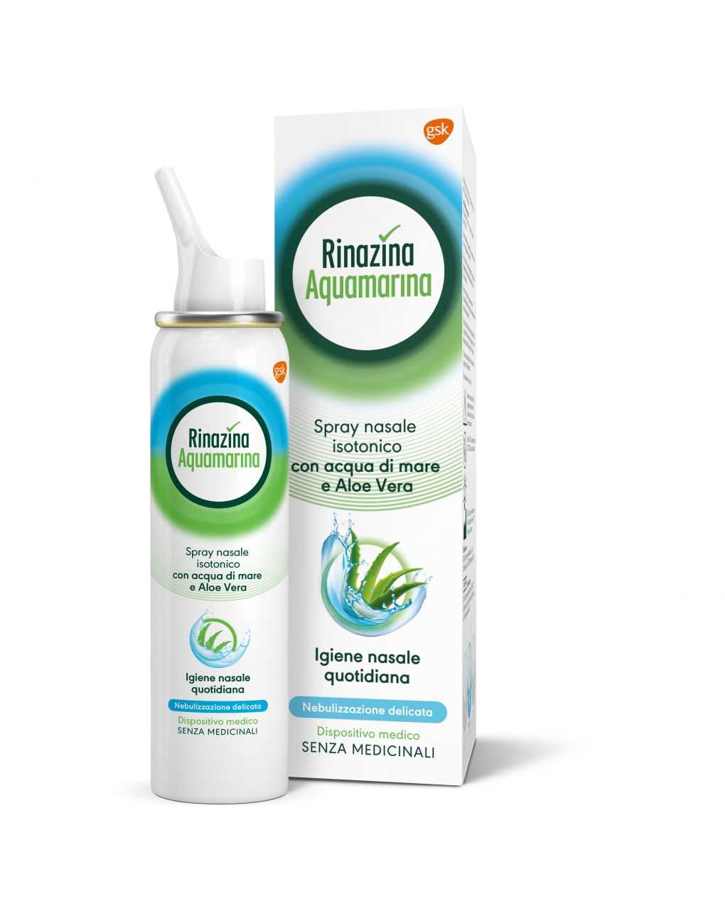 Rinazina aquamarina isotonica aloe spray nebulizzazione delicata - Rinazina