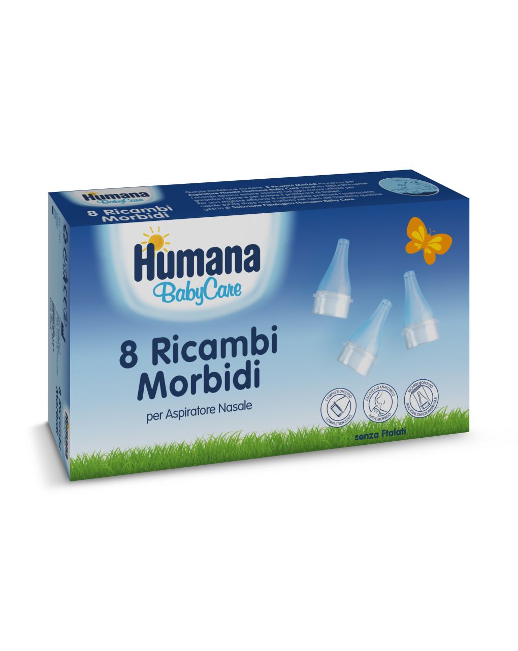 Humana babycare - 8 ricambi morbidi per aspiratore nasale