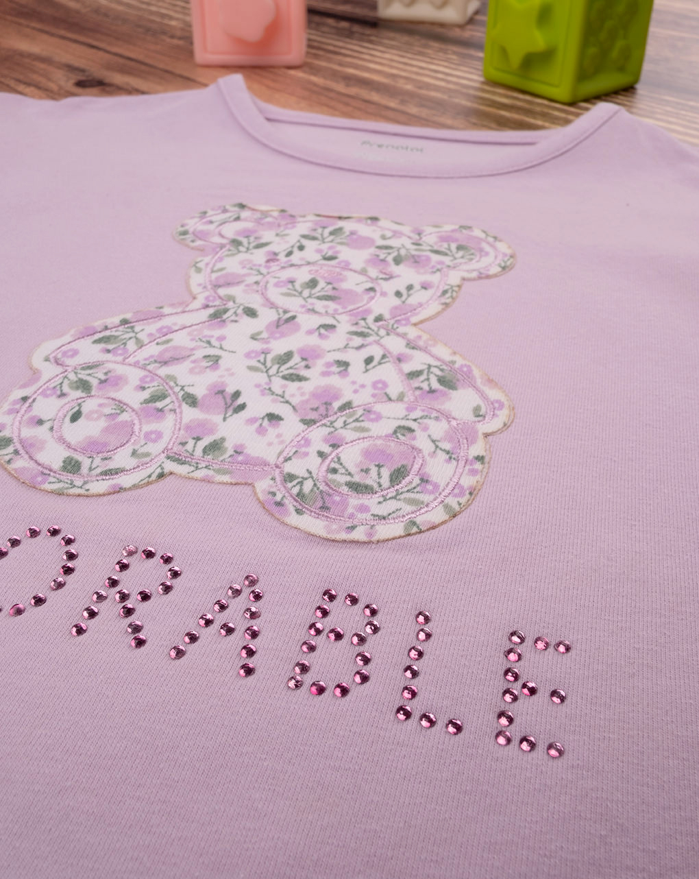 T-shirt bimba lilla "adorable" - Prénatal