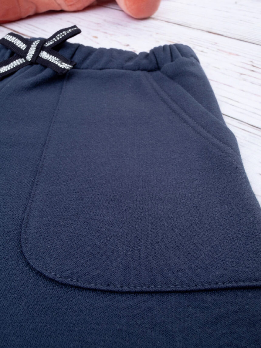 Pantalone felpato bimba blu - Prénatal