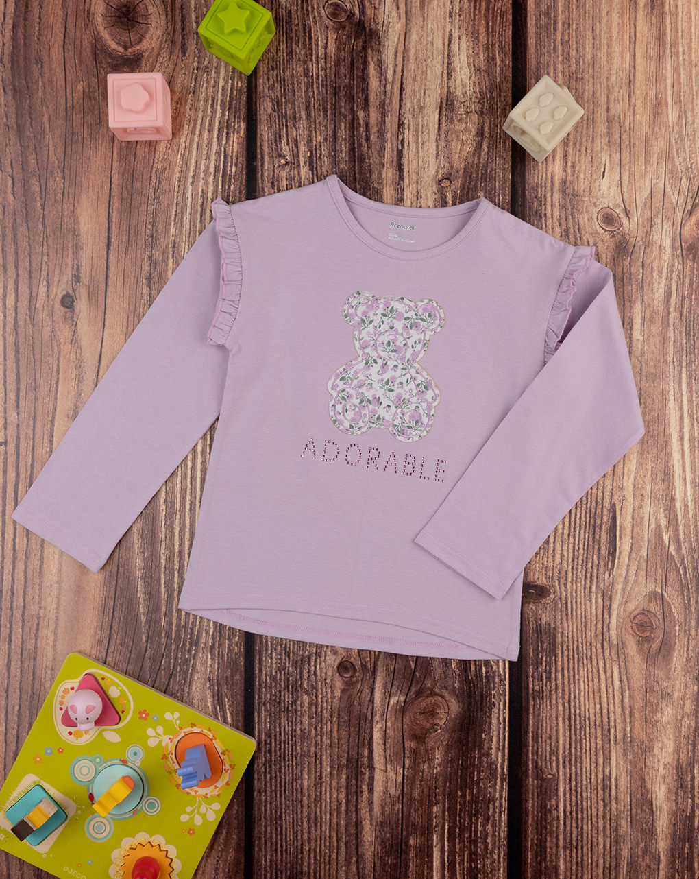 T-shirt bimba lilla "adorable" - Prénatal