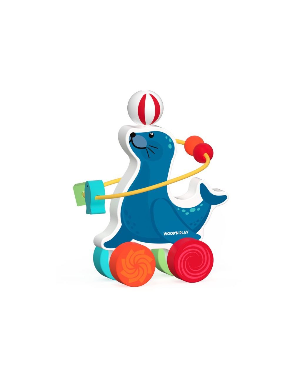 Foca attivita' con ruote - wood 'n' play - Wood'N'Play