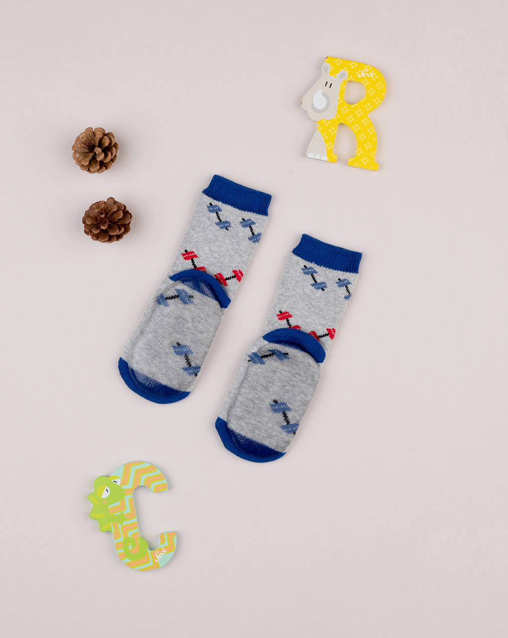 Antiscivolo bimbo grey "topino" - Prénatal