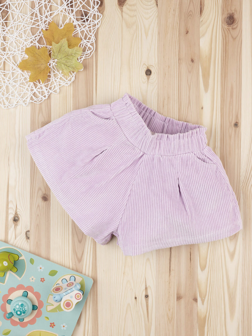 Shorts velluto girl lilla - Prénatal