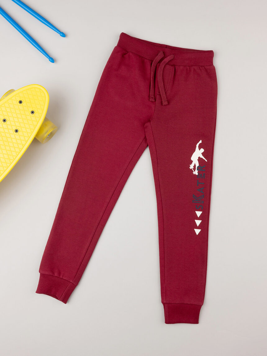 Pantalone felpato bimbo bordeaux - Prénatal