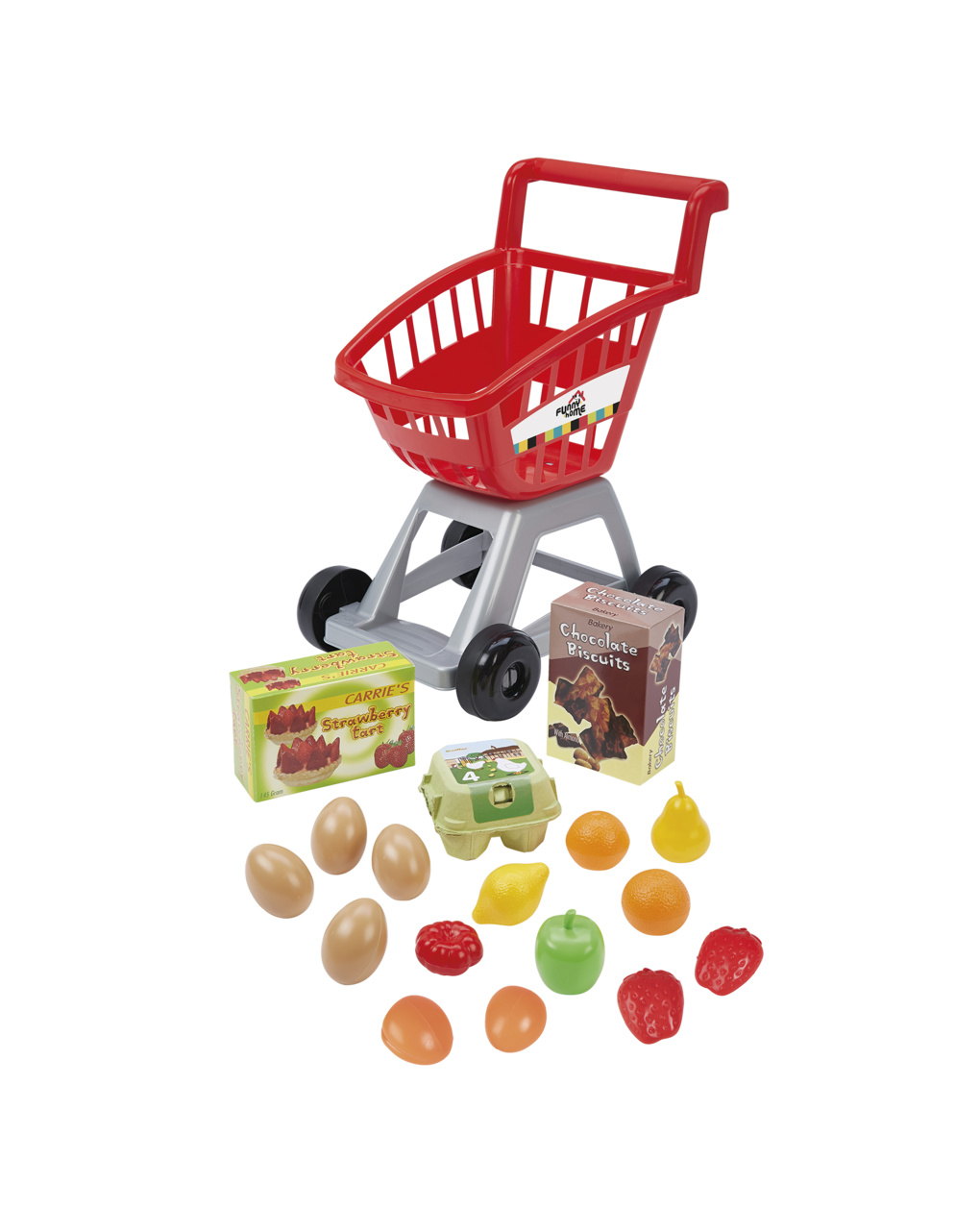 Carrello supermarket con frutta e verdure inclusi- funny home