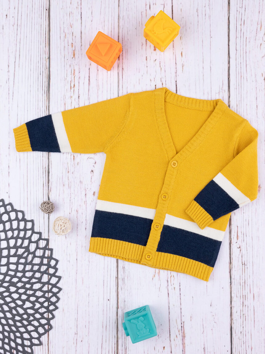 Cardigan tricot bimbo giallo - Prénatal