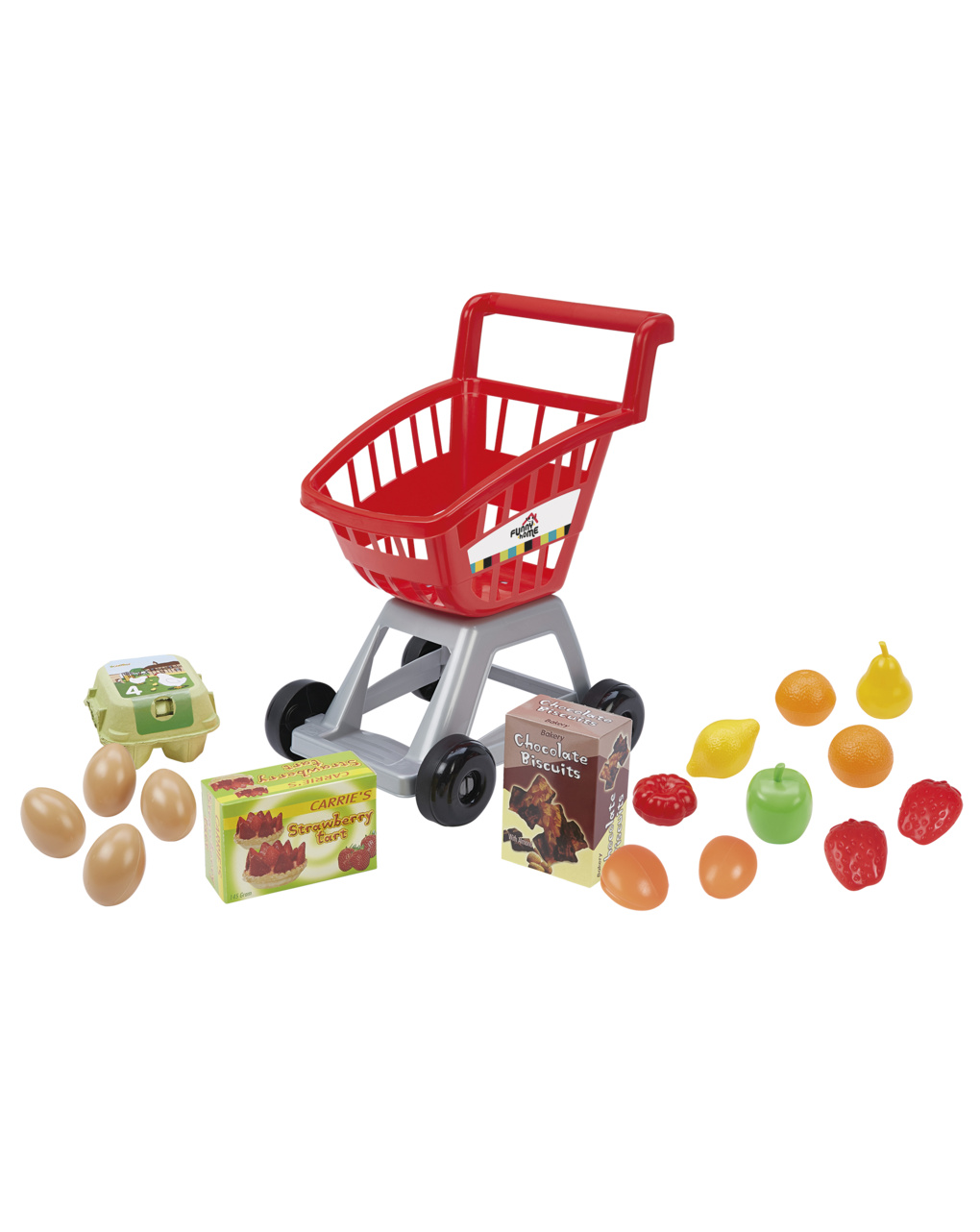 Carrello supermarket con frutta e verdure inclusi- funny home