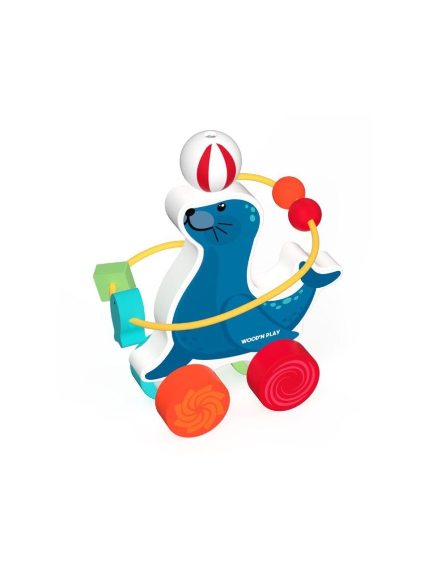 Foca attivita' con ruote - wood 'n' play - Wood'N'Play