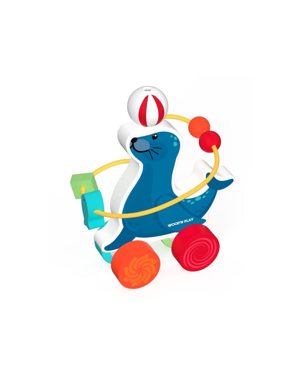 Foca attivita' con ruote - wood 'n' play - Wood'N'Play