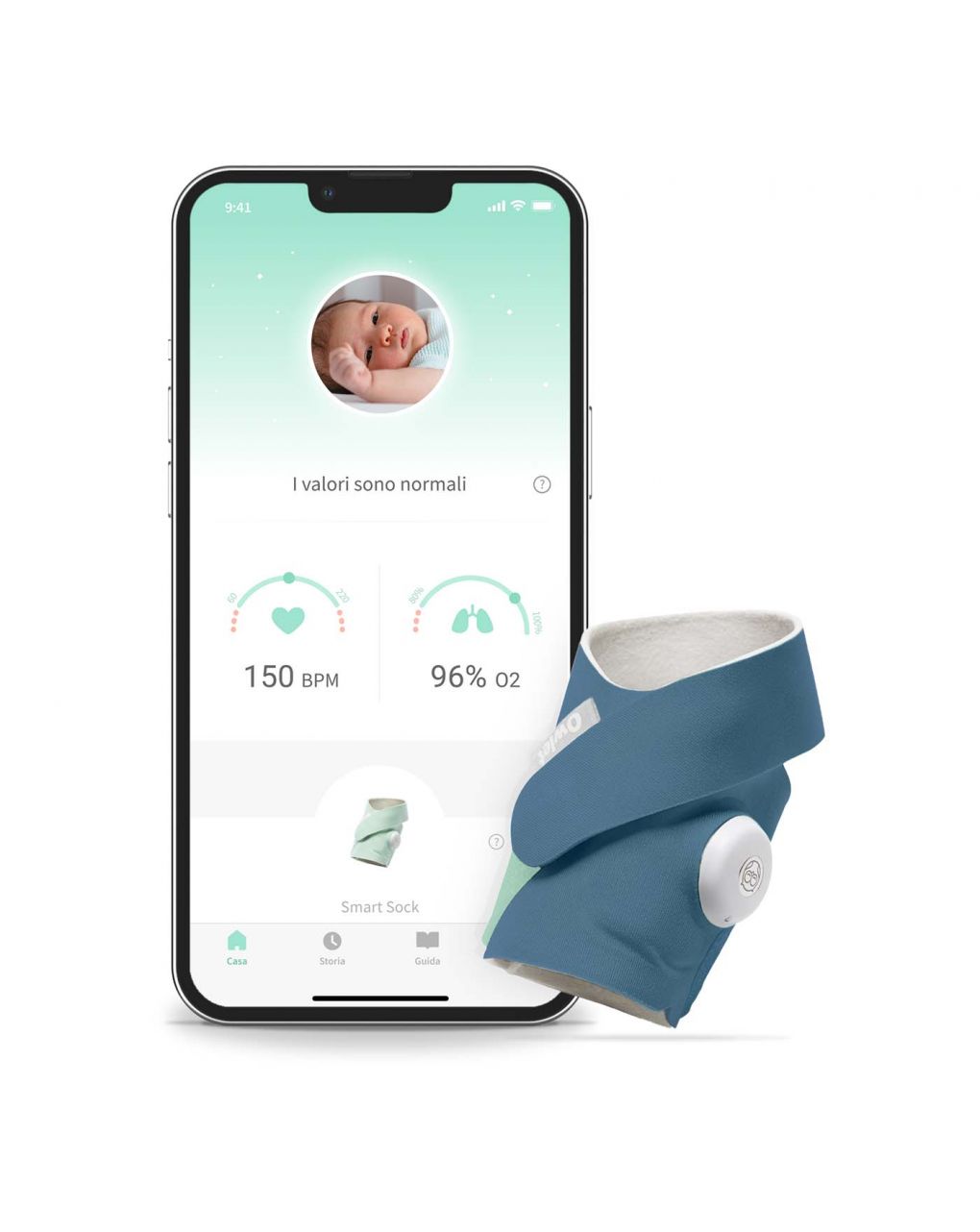 Smart sock 3 - baby monitor intelligente blu avio - owlet
