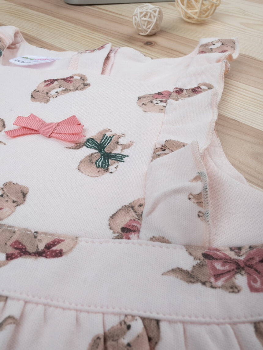 Completo girl salopette "orsetti" organic cotton - Prénatal