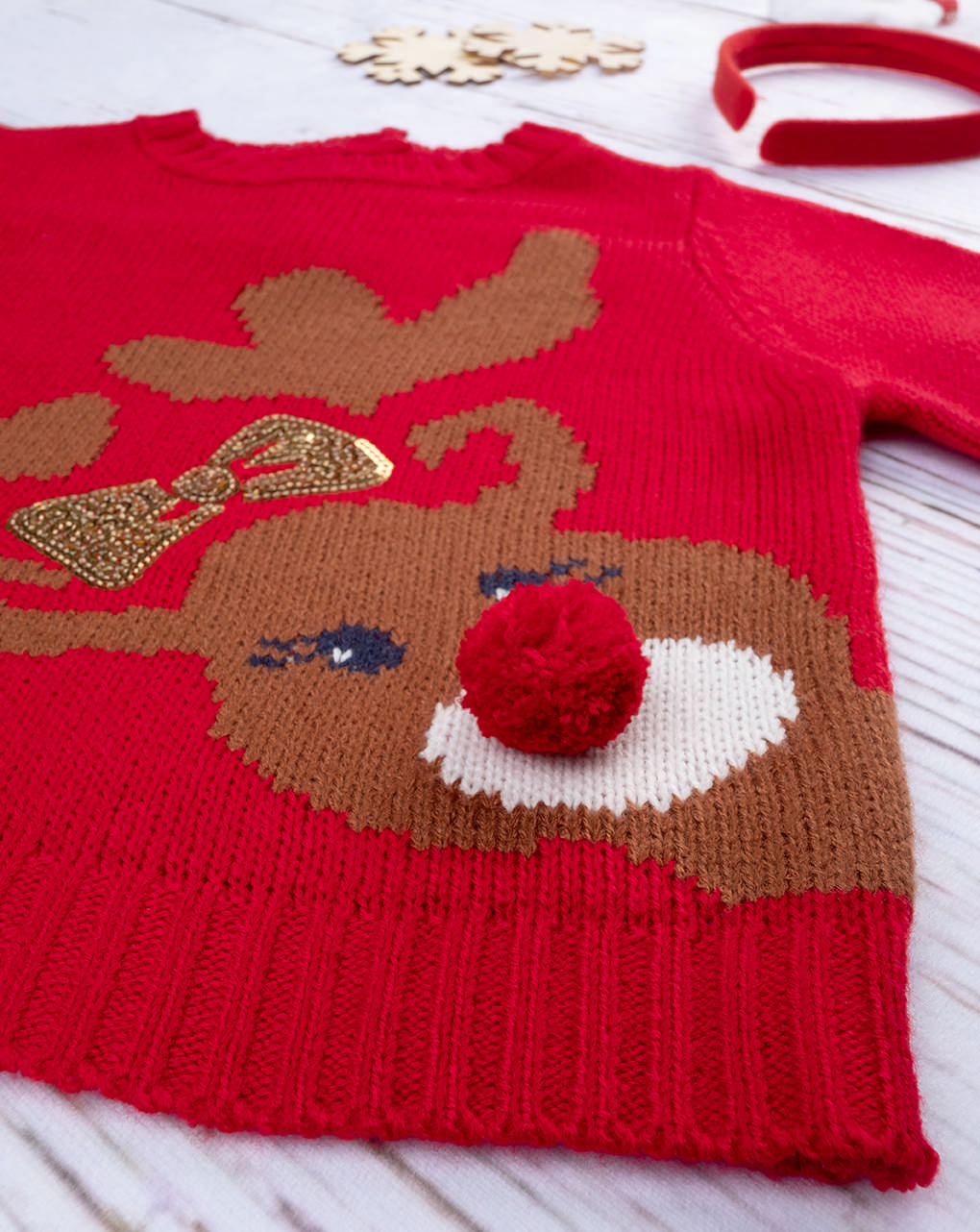 Maglia tricot bimba "renna"