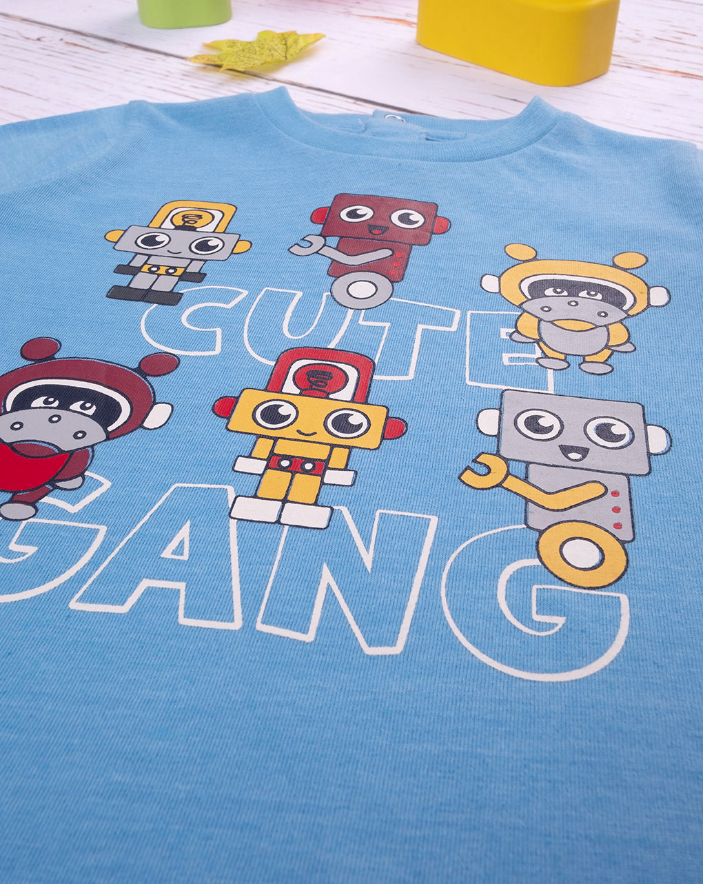 T-shirt bimbo azzurra "cute gang" - Prénatal