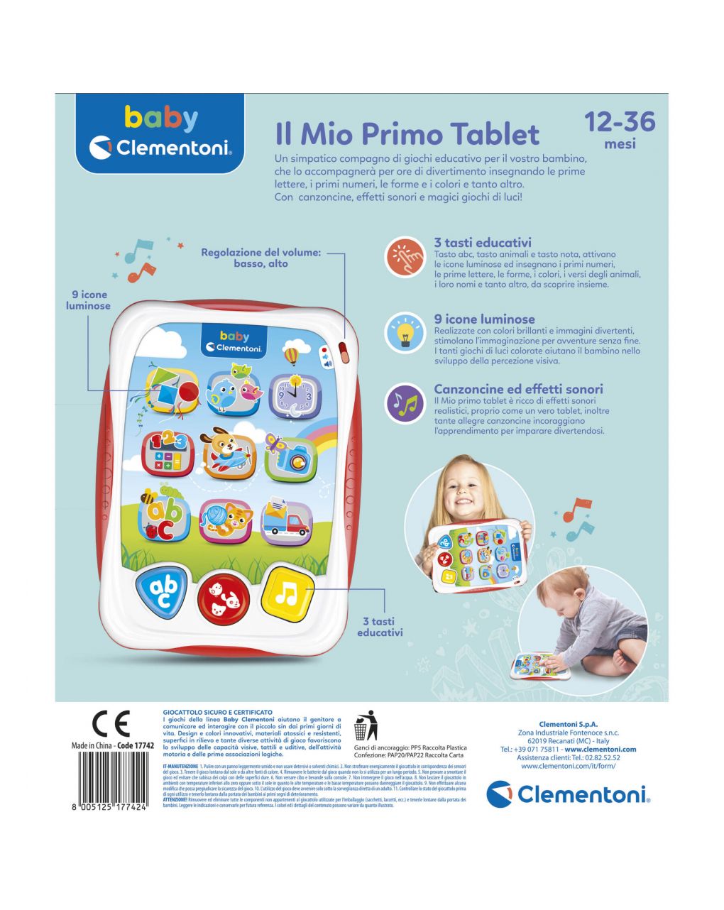 Baby clementoni - il mio primo tablet, educativo parlante - Baby Clementoni