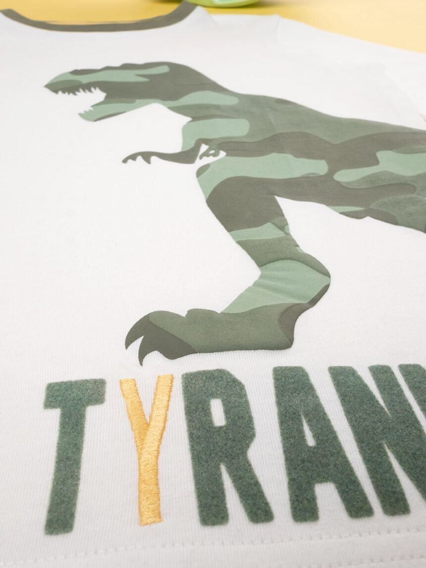 T-shirt bimbo panna "tirannosauro" - Prénatal