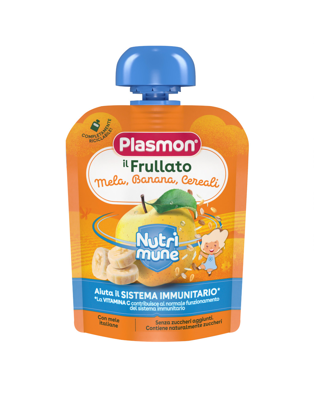 Il frullato nutri-mune mela, banana, cereali  85g - plasmon