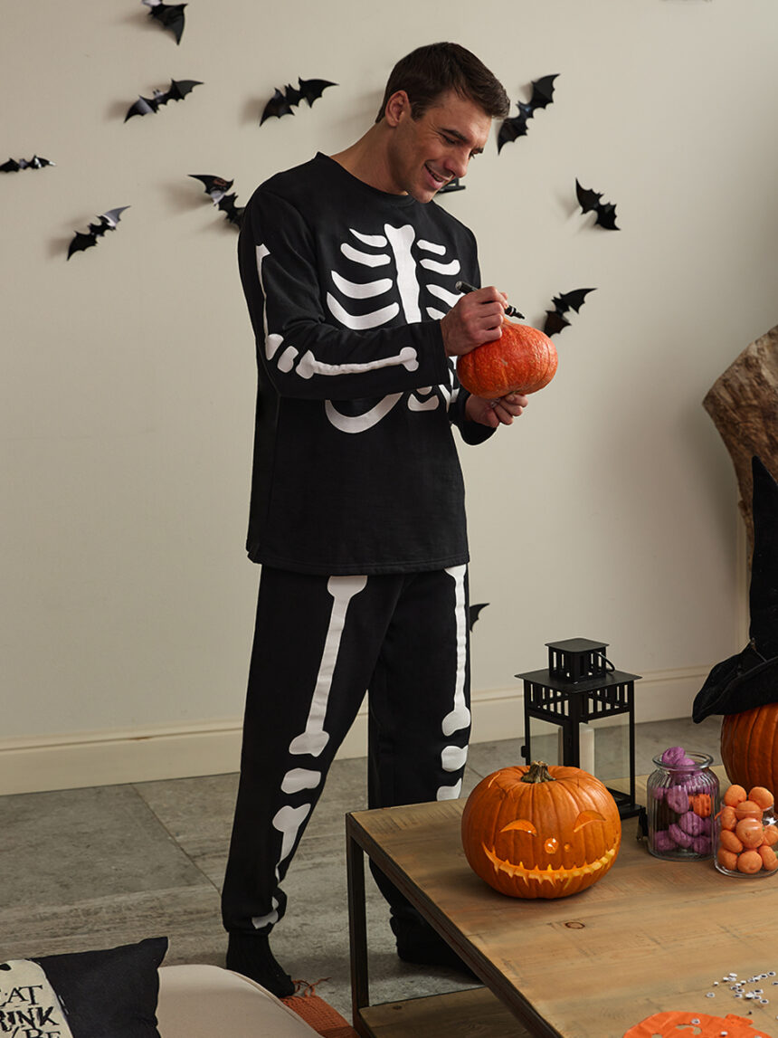 Pigiama papà con stampa scheletro halloween - Prénatal