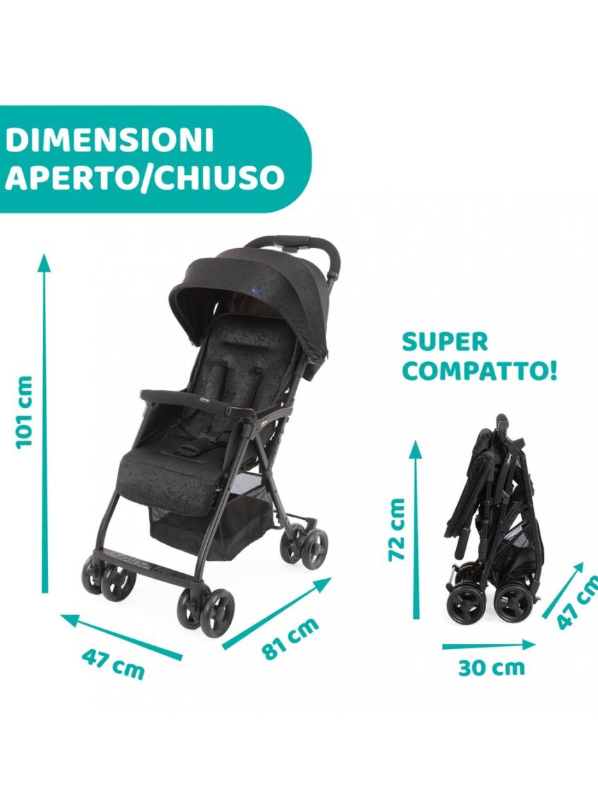 Passeggino ohlalà3 jet black - chicco - Chicco
