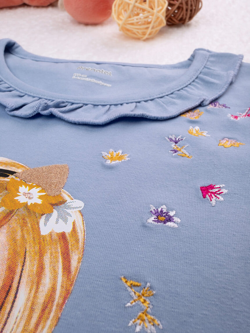 T-shirt bimba "fanciulla" azzurra - Prénatal