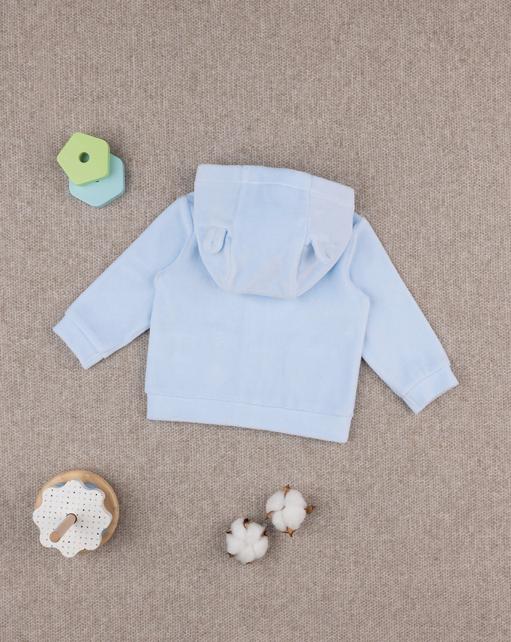 Cardigan neonato con cappuccio in ciniglia - Prénatal