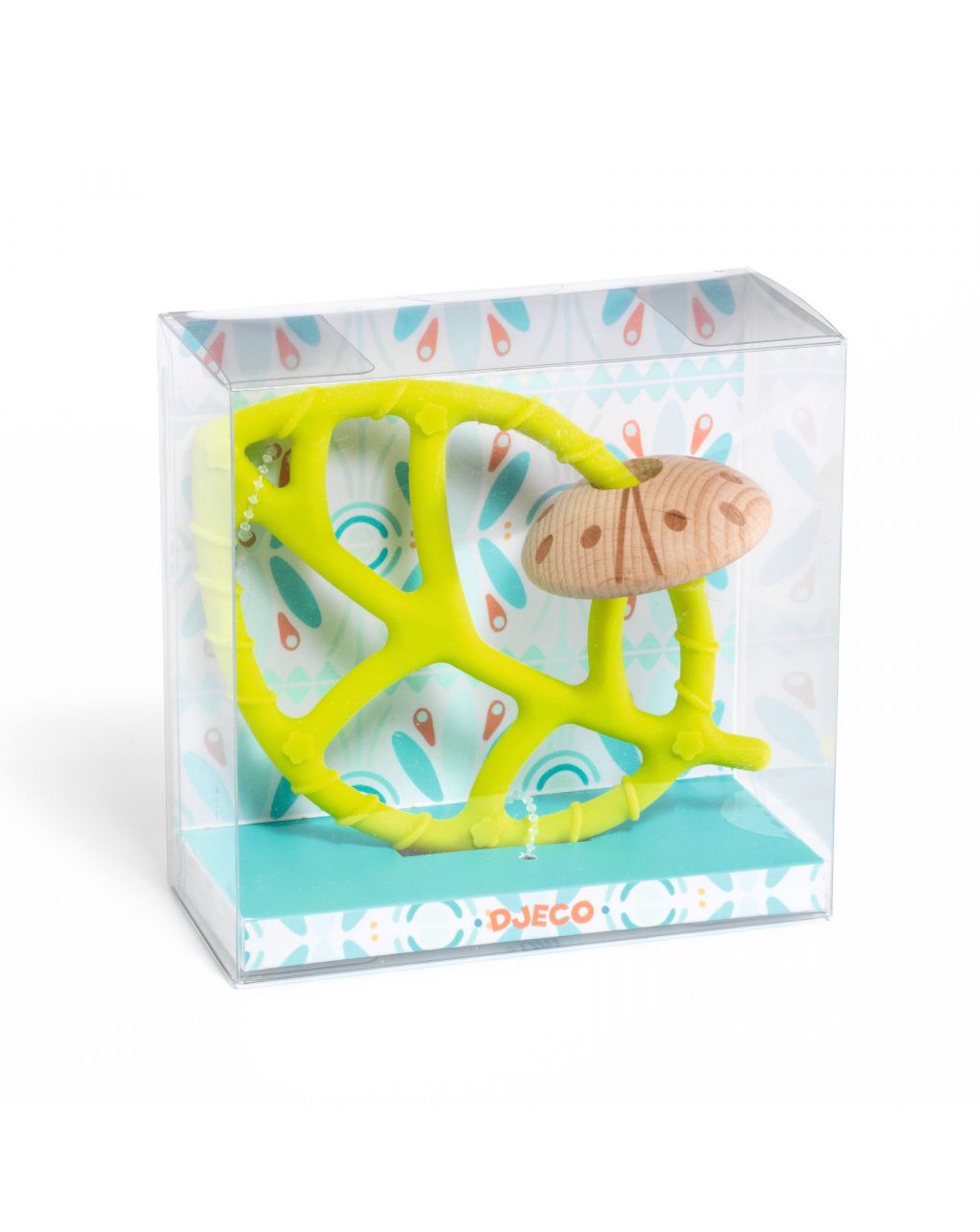 Massaggiagengive babygreeni in legno e silicone - djeco