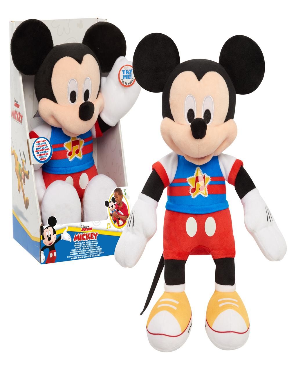 Mickey peluche musicale 28 cm - giochi preziosi - Mickey&minnie