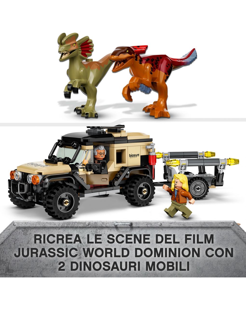 Trasporto del piroraptor e del dilofosauro 76951 - lego jurassic world - LEGO