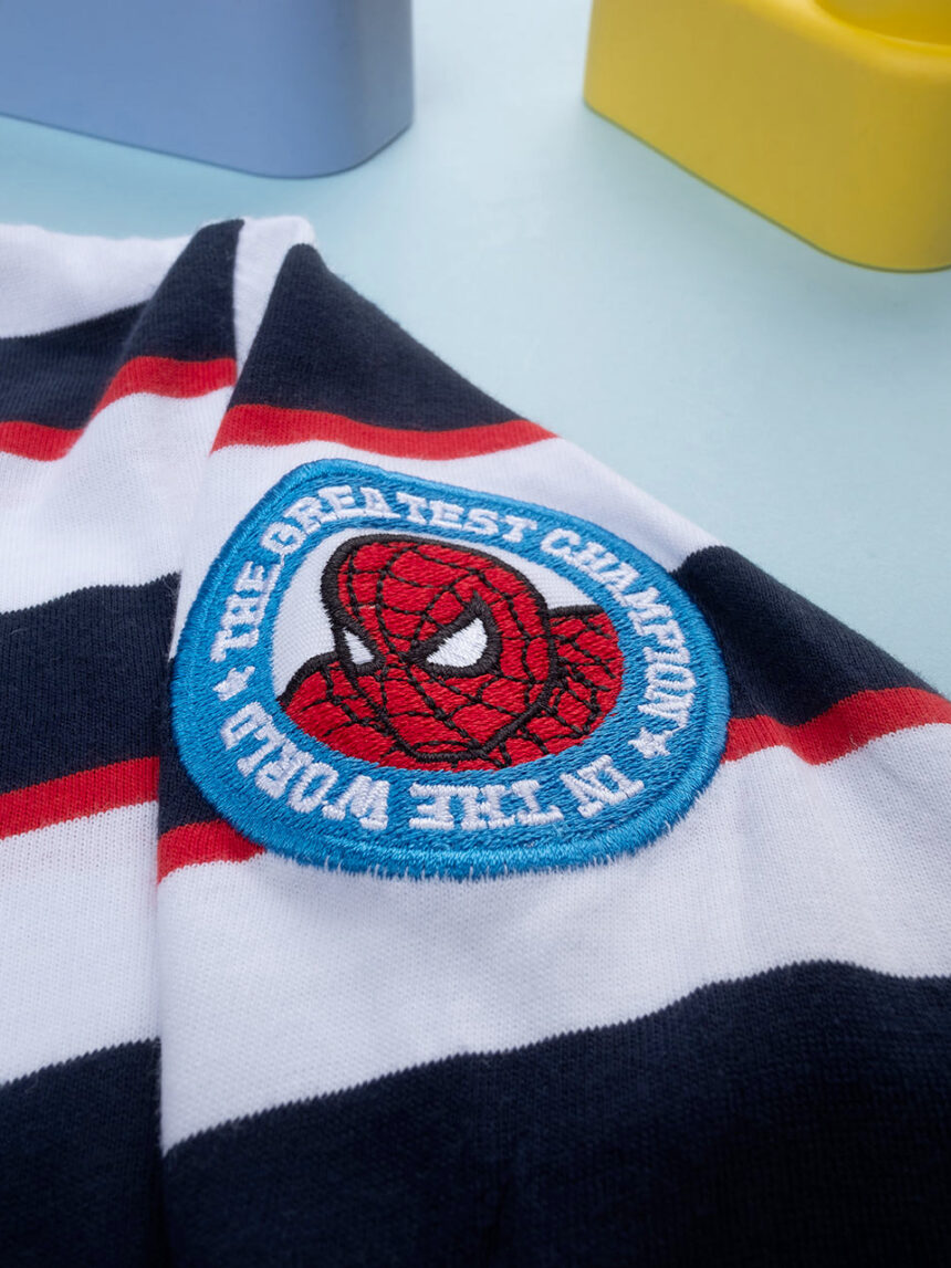 Polo jersey bimbo rigata "spiderman" - Prénatal