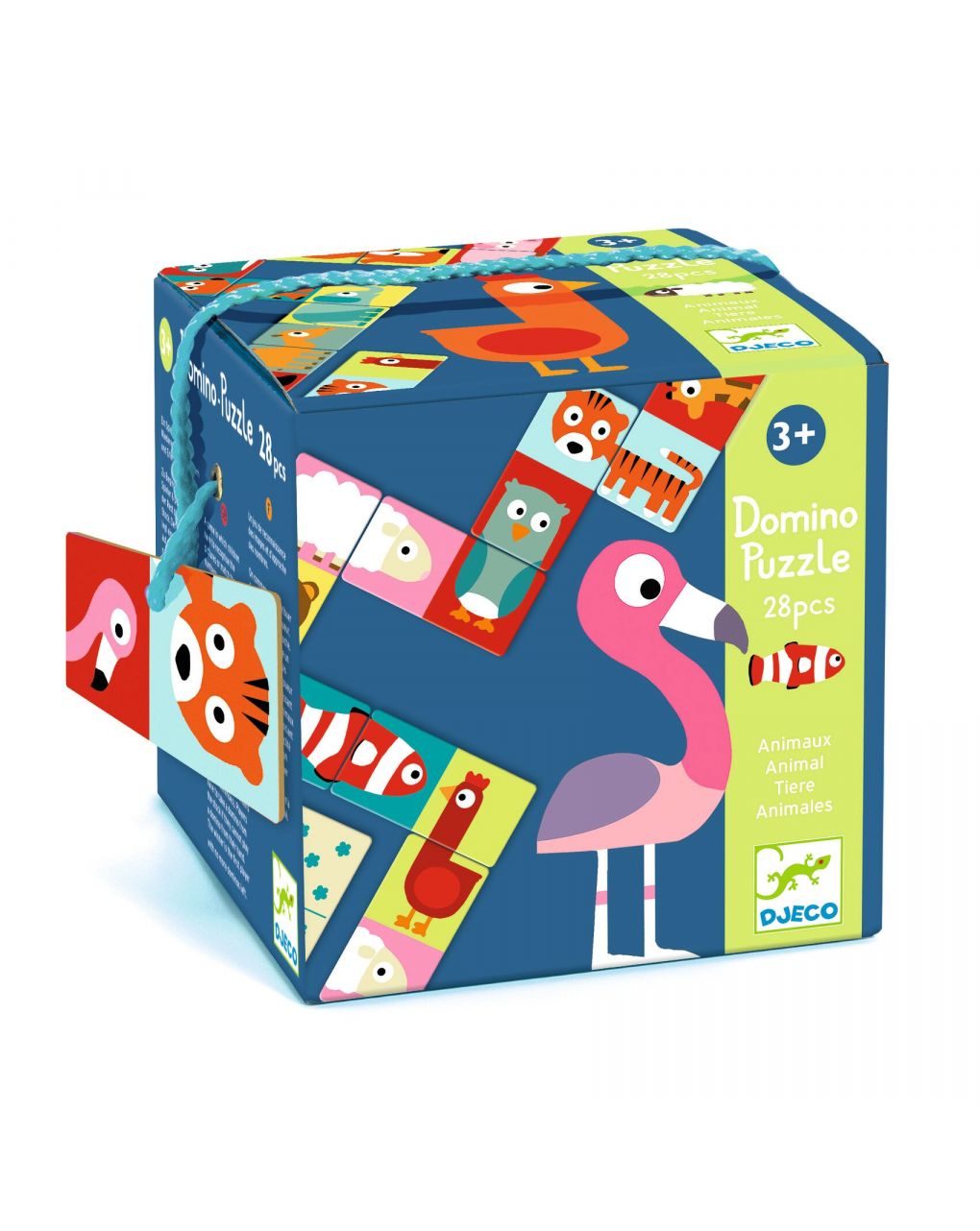 Domino animo-puzzle 28 carte - djeco - Djeco