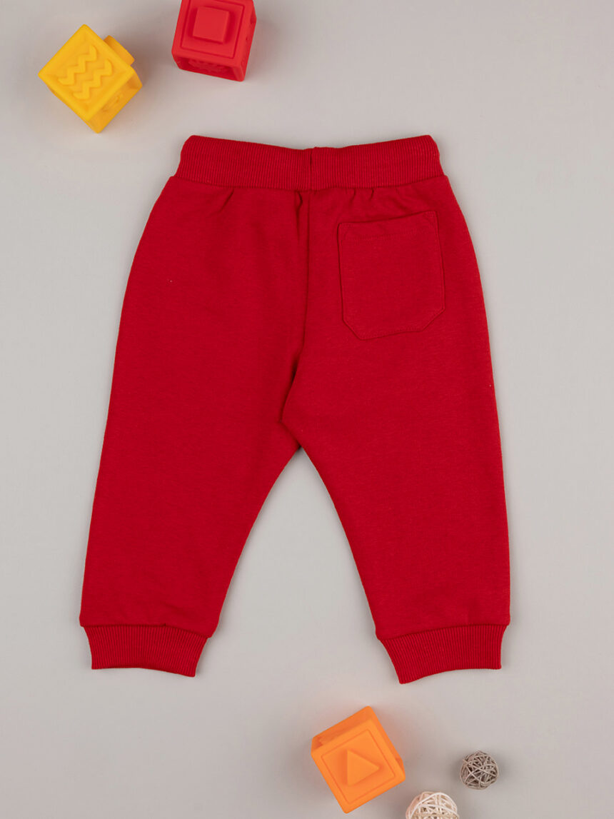 Pantalone french terry bimbo rosso - Prénatal
