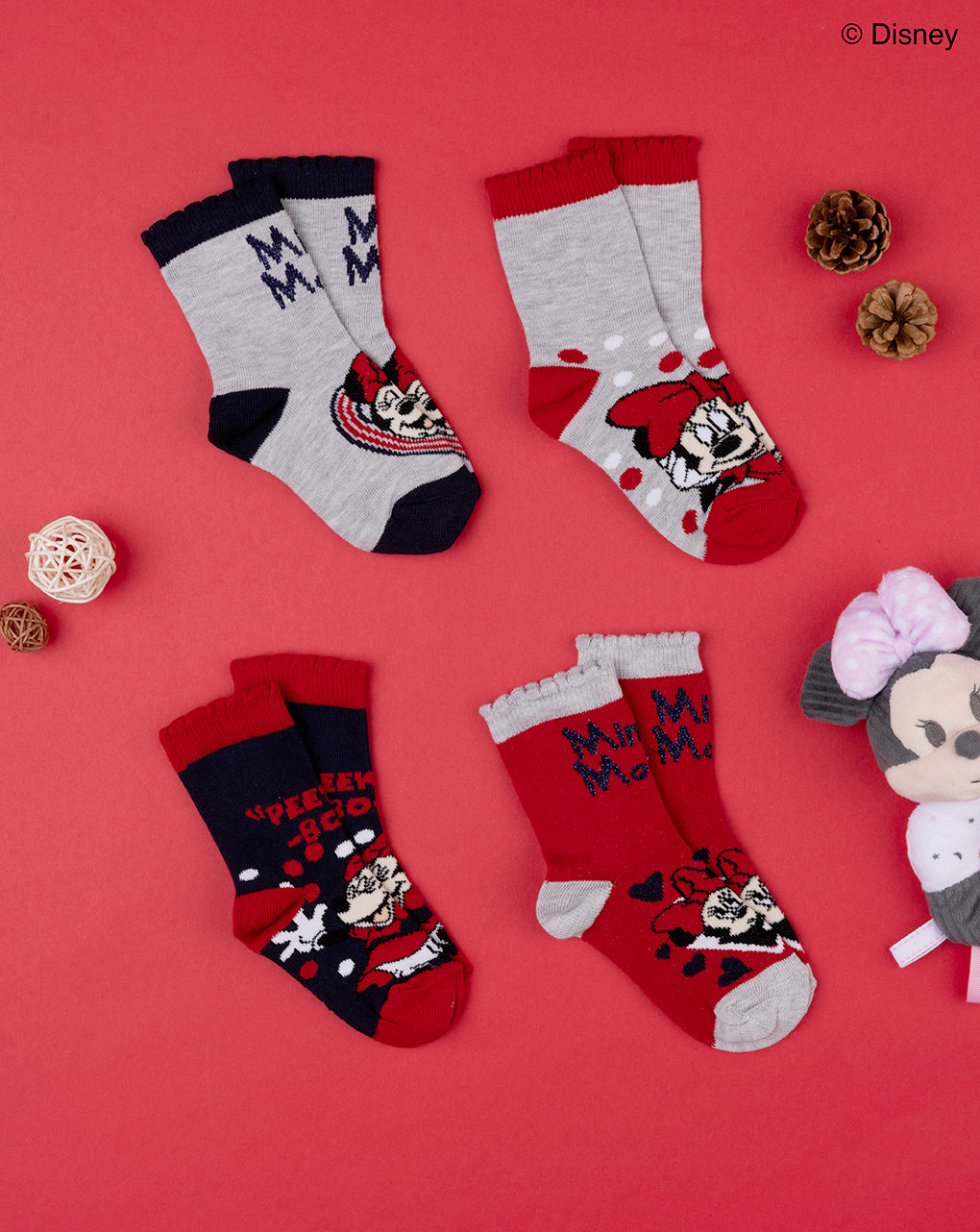 Gambaletto bimba x4 disney minnie