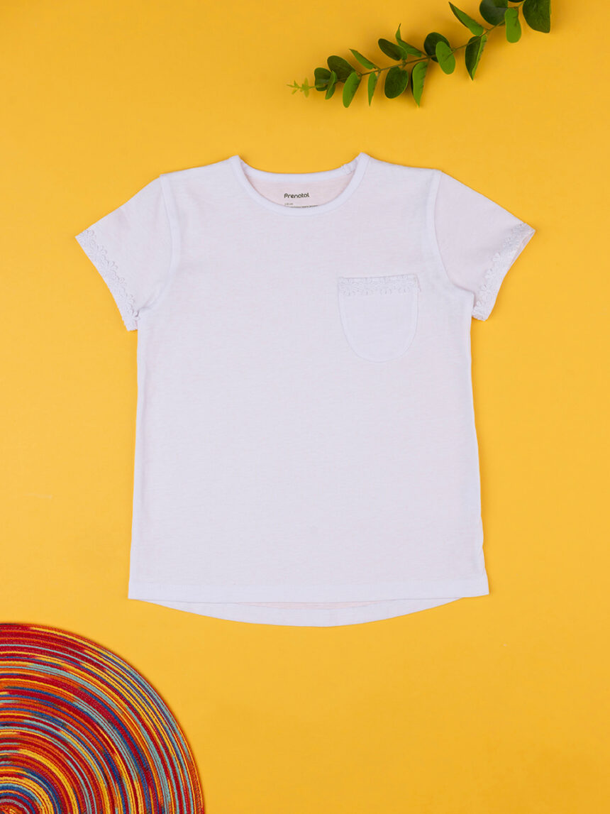 T-shirt maniche corte bimba bianca - Prénatal