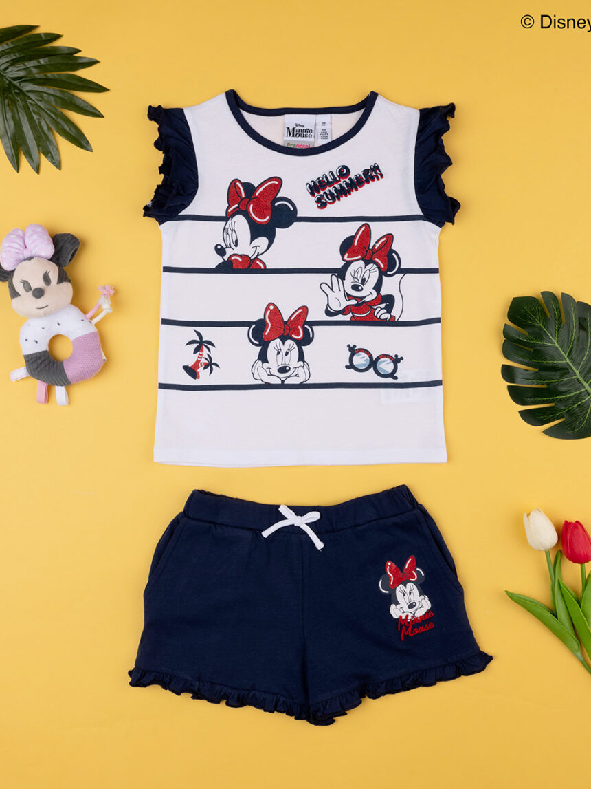Completo bimba "minnie" bianco/blu - Prénatal