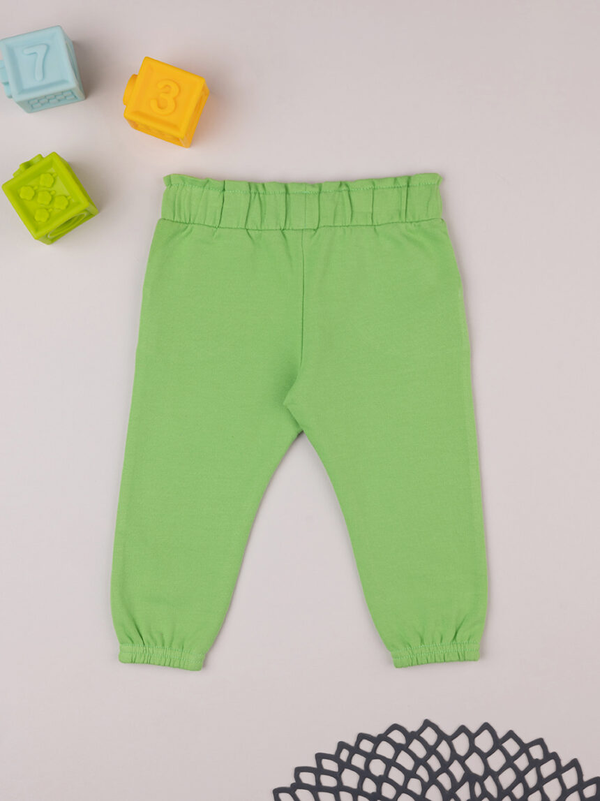 Pantalone french terry bimba verde - Prénatal