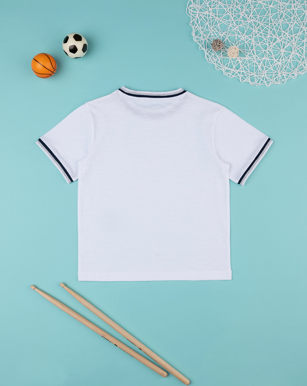 T-shirt bimbo bianca/blu - Prénatal