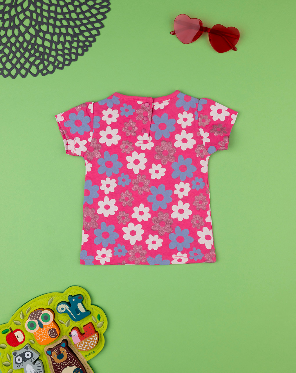T-shirt bimba rosa "fiori" - Prénatal