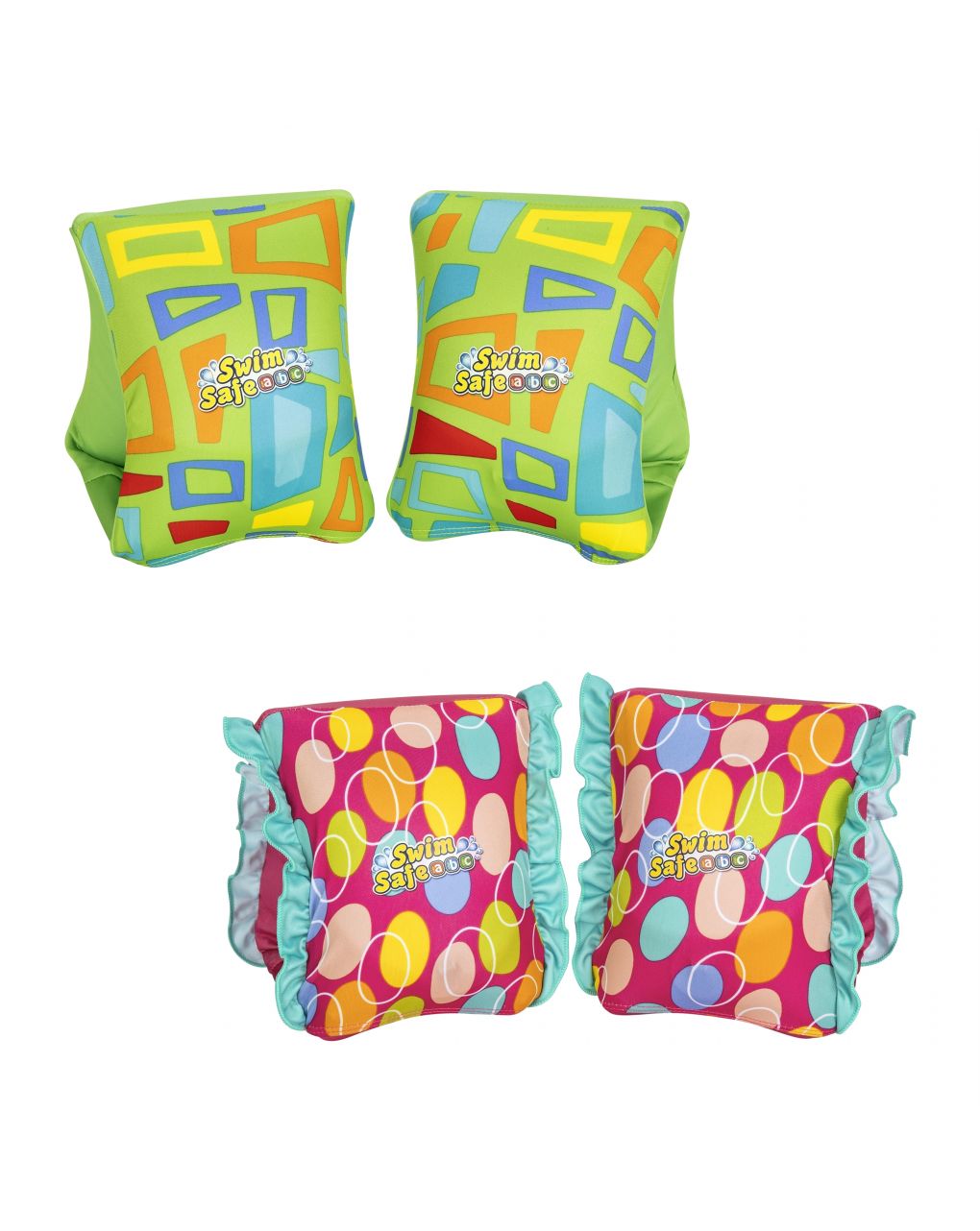 Braccioli in tessuto swim safe abc™ aquastar™ 38x14 cm. chiusura regolabile misura s/m - 2 colori assortiti - bestway