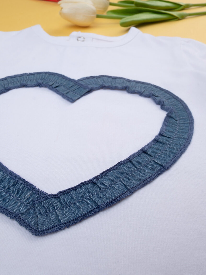 T-shirt bimba "cuore" denim - Prénatal