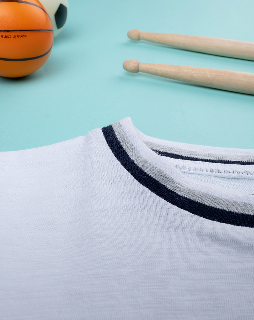 T-shirt bimbo bianca/blu - Prénatal