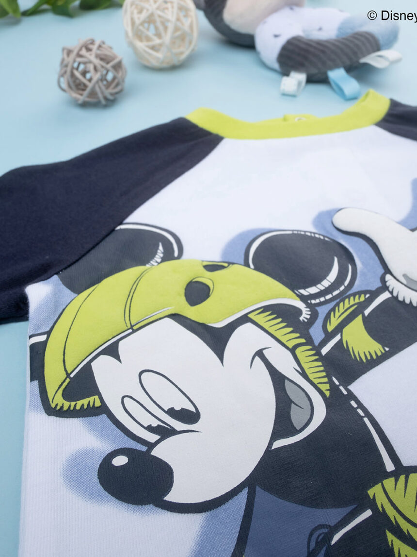 T-shirt bimbo "mickey mouse" nera/gialla - Prénatal