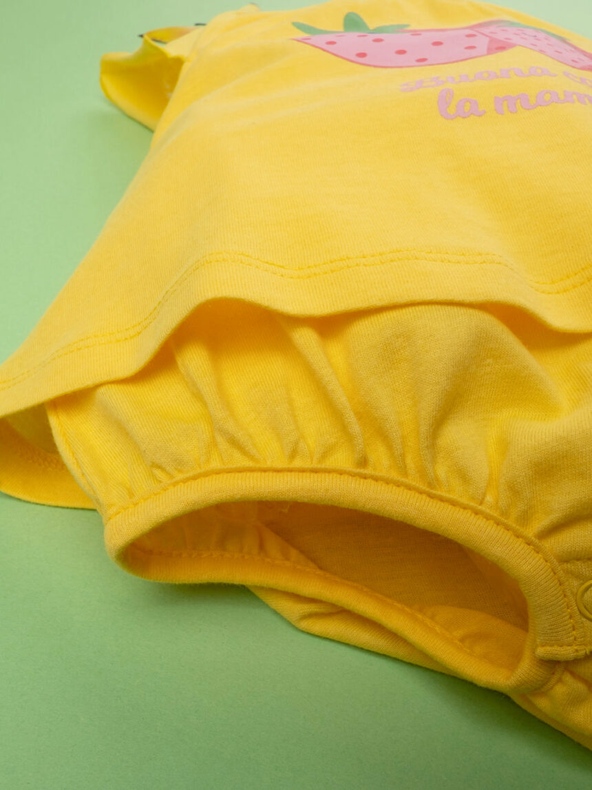 Pagliaccetto bimba jersey giallo - Prénatal