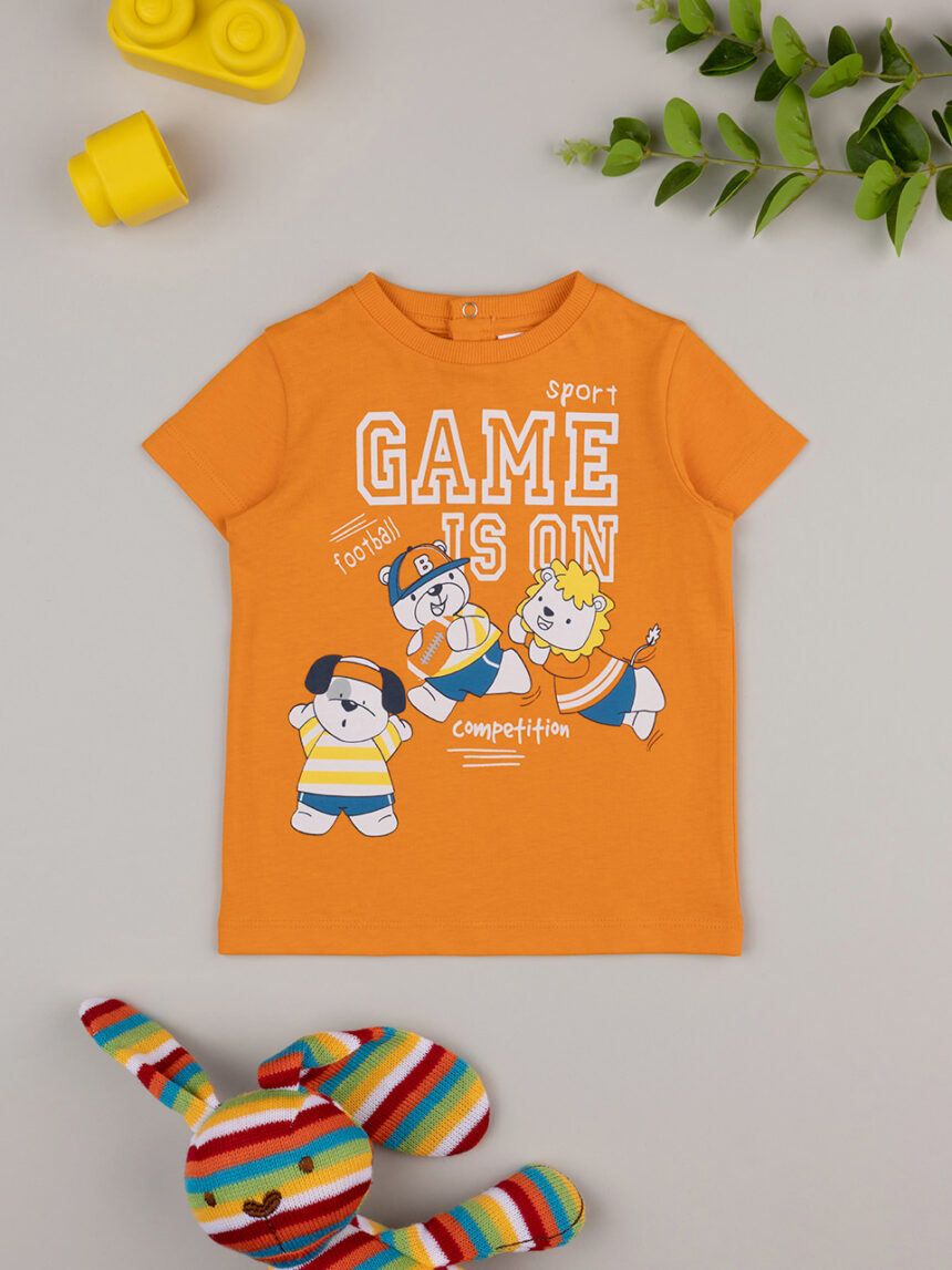 T-shirt bimbo "sport" arancione - Prénatal