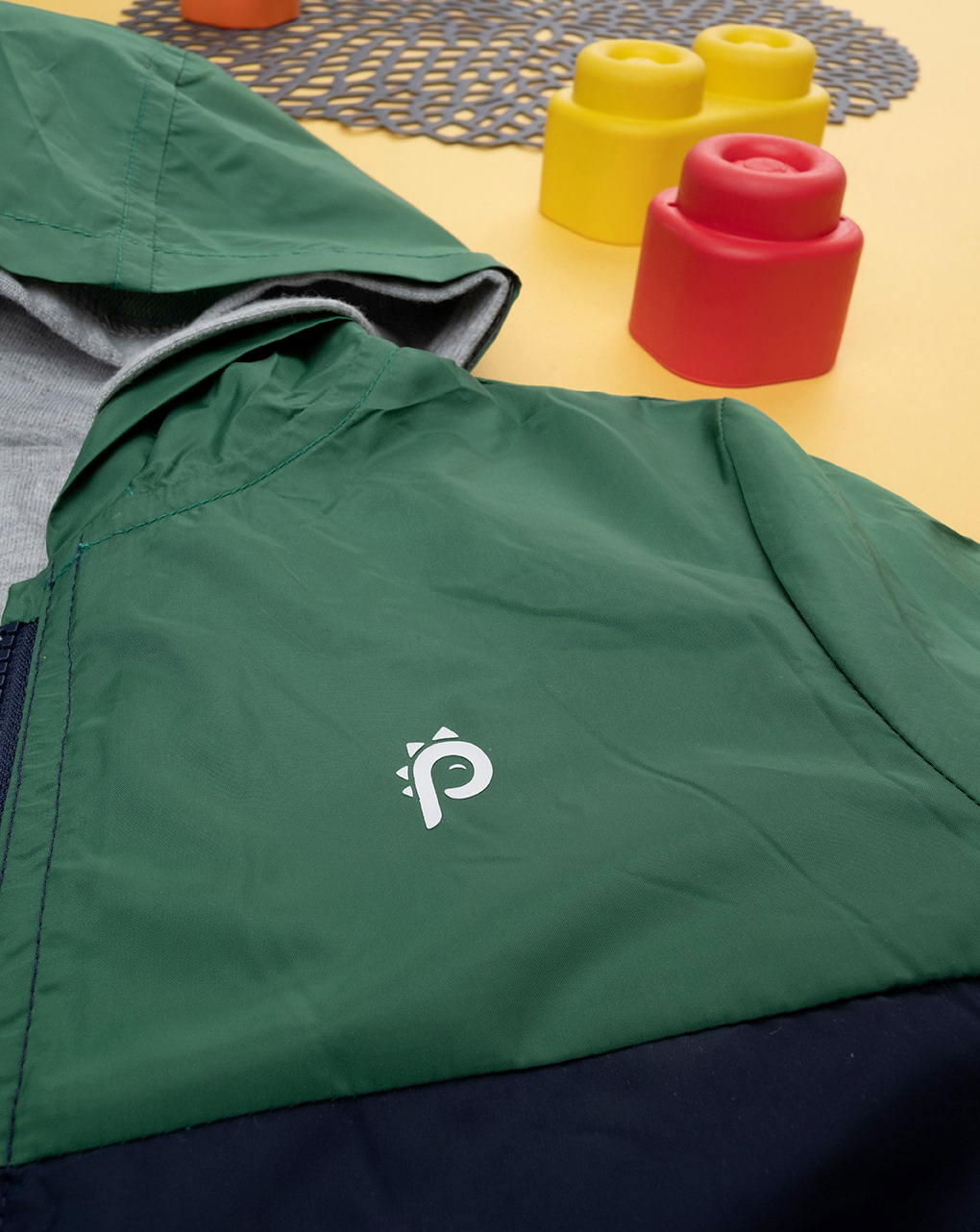 Giubbino double bimbo blu/verde - Prénatal