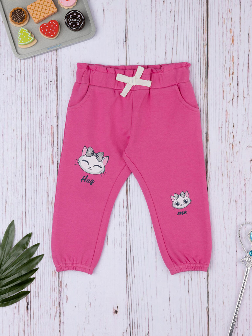 Pantalone french terry bimba rosa - Prénatal