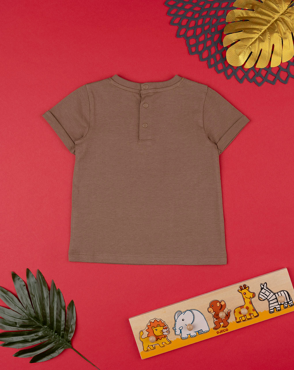 T-shirt bimbo "jungle" marrone - Prénatal