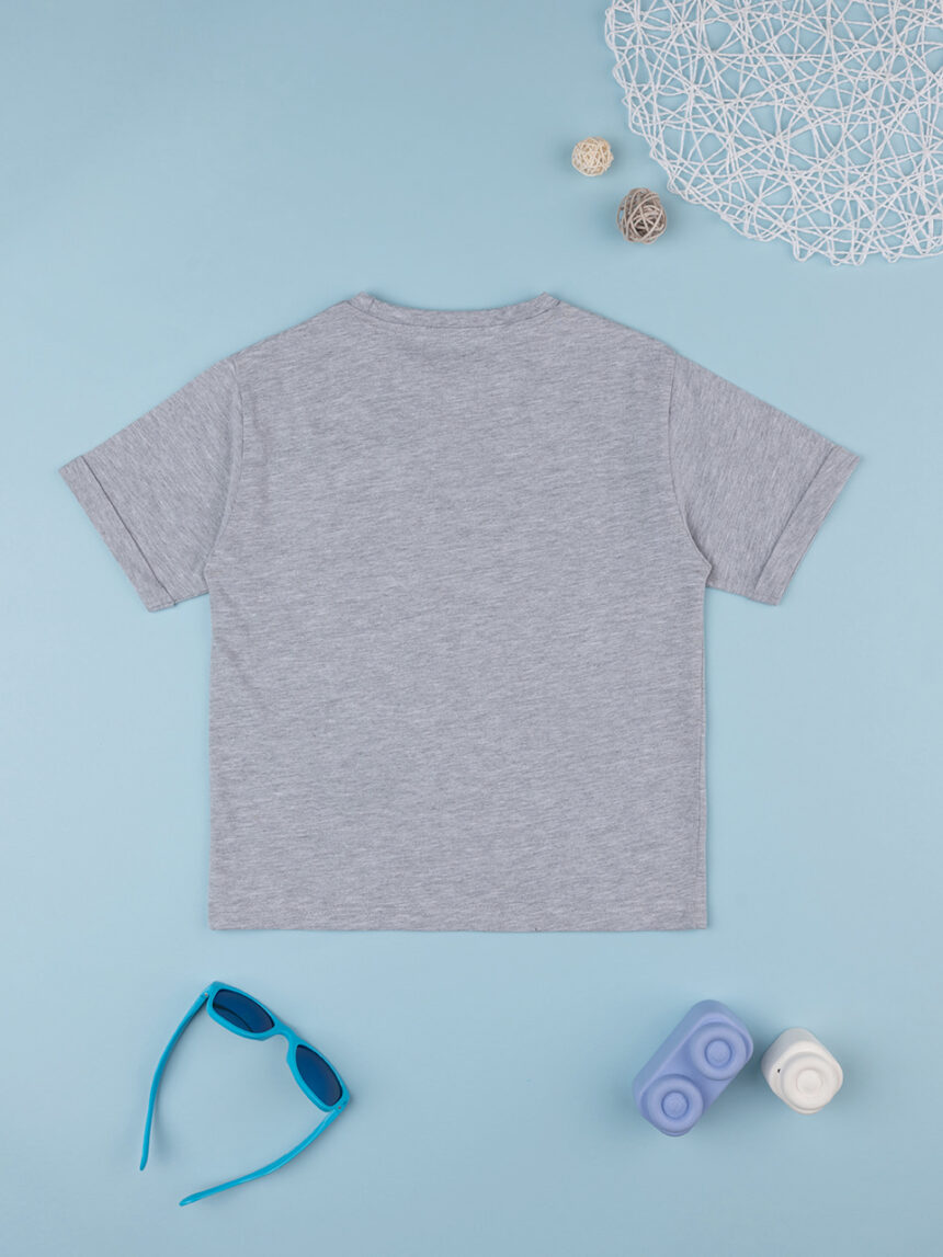 T-shirt bimbo grigia con taschino - Prénatal
