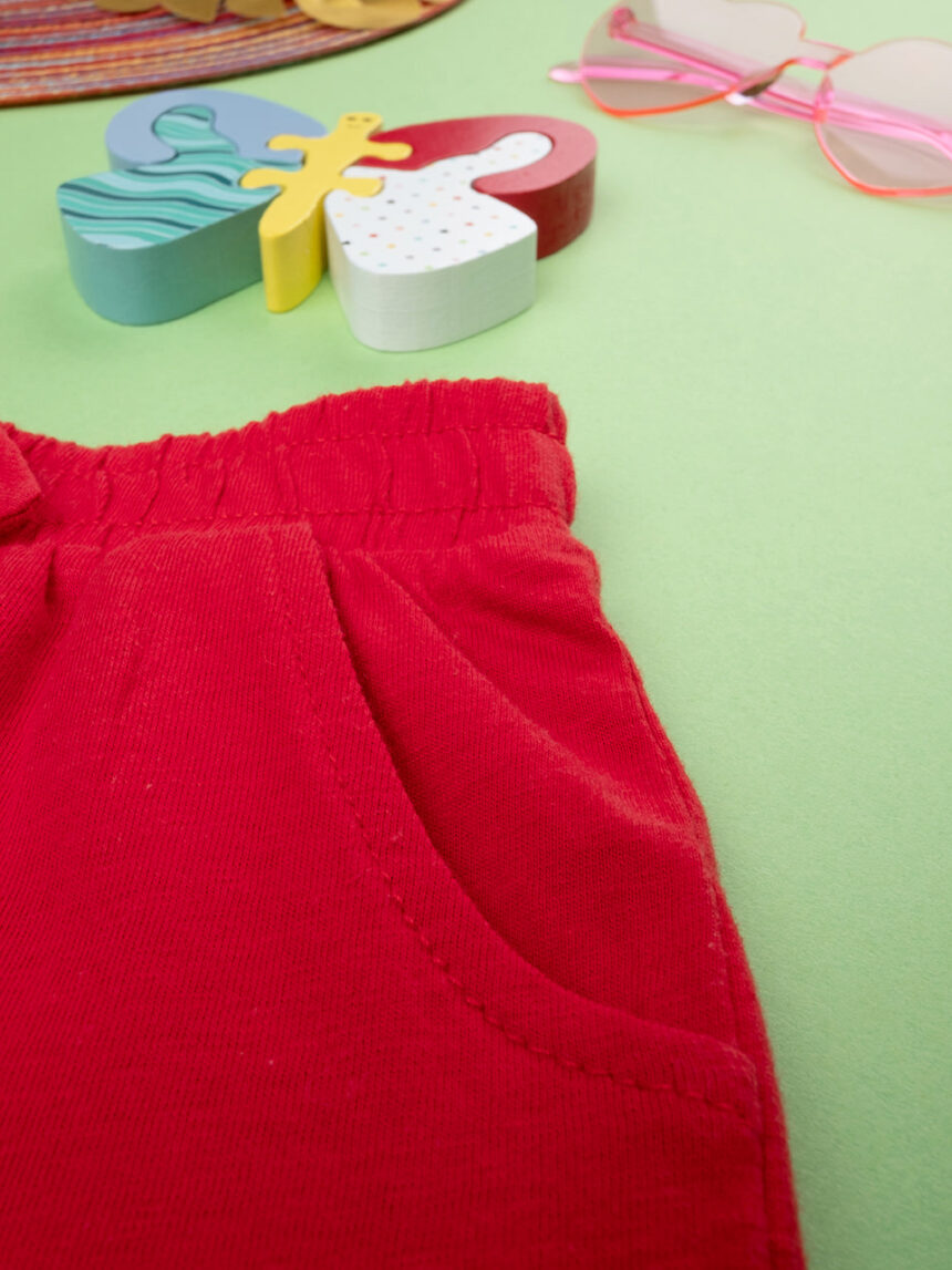 Short jersey bimba rosso - Prénatal