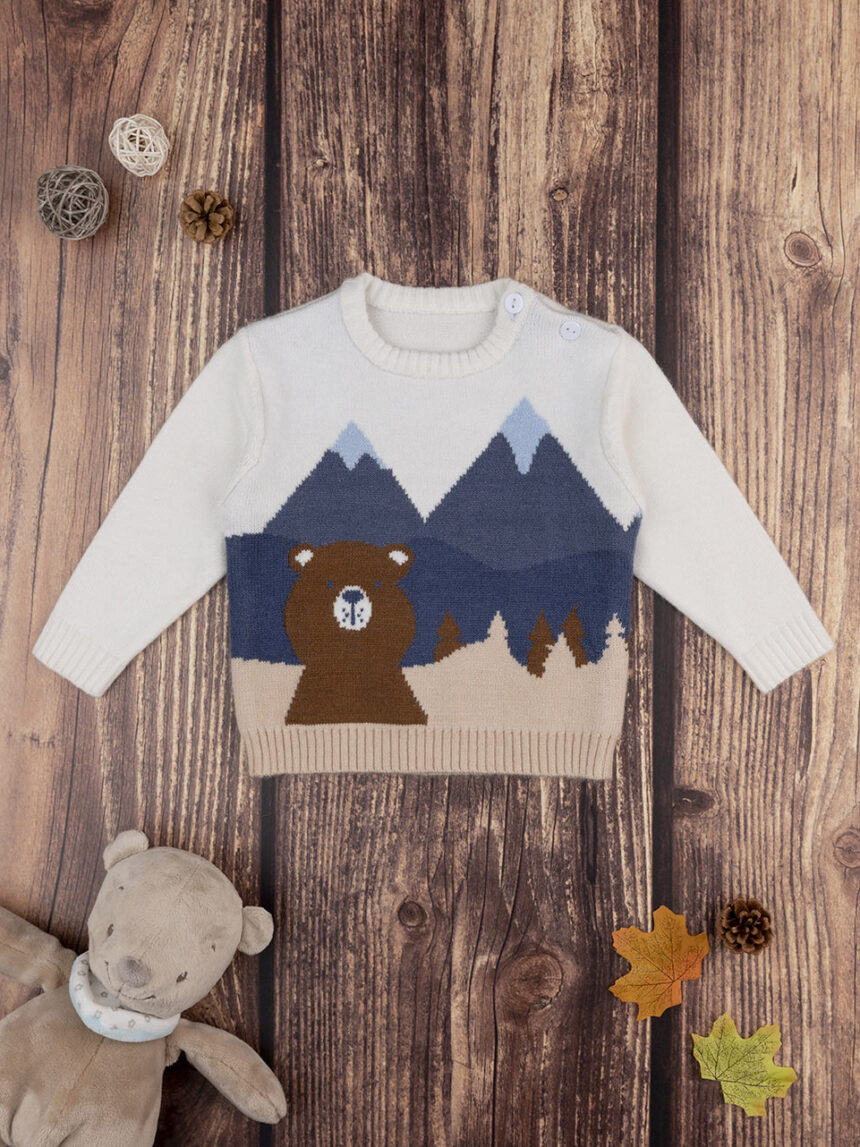 Maglia tricot bimbo panna - Prénatal